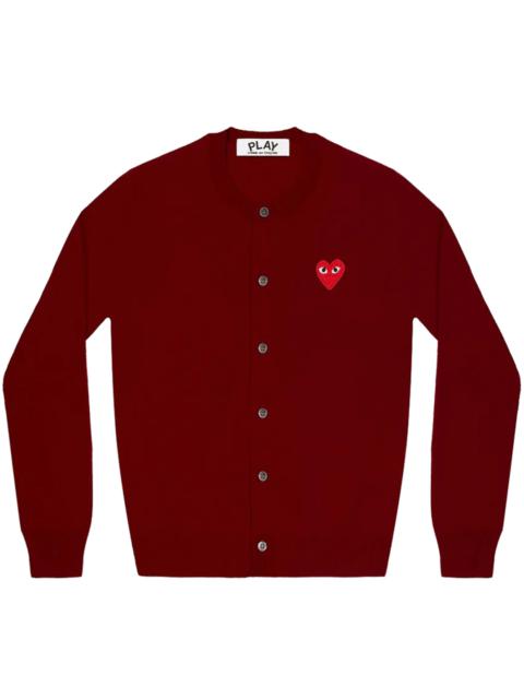 Comme des Garçons PLAY Round-Neck Red Emblem Cardigan Unisex
