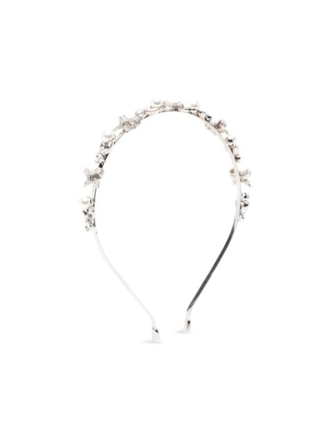 self-portrait bow-detail crystal-embellished headband