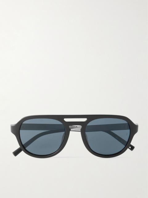Oliver Peoples + Roger Federer R-13 Aviator-Style Acetate Sunglasses Black