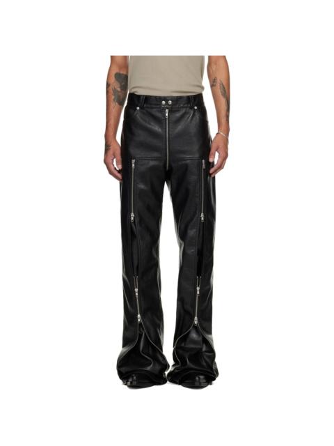 LU'U DAN Black Zipped Riot 5-Pocket Faux-Leather Pants