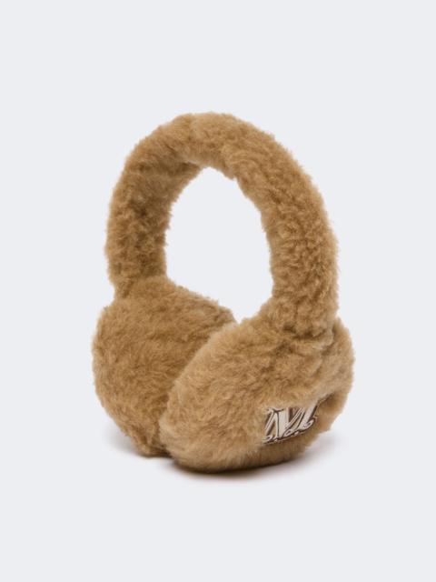 Max Mara MUFFY Teddy fabric earmuffs - CAMEL