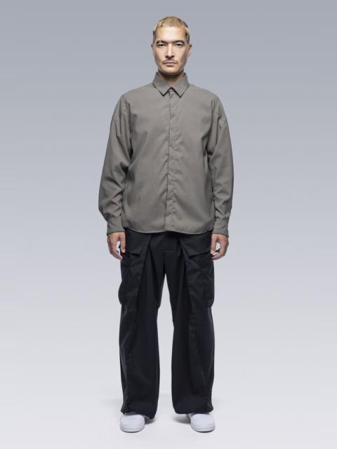 ACRONYM LA10-M Nylon Stretch Polartec® Alpha® Press Button Shirt Jacket Gray