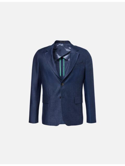 Paul Smith Notched-Lapel Long-Sleeves Linen-Wool Blend Jacket