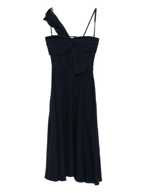VIKTOR & ROLF bow draped flared midi dress