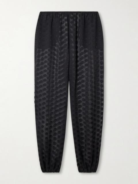 The Frankie Shop Orissa Polka-dot Chiffon Tapered Pants