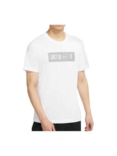 Nike Nike Dri-Fit Slogan Reflective T-Shirt 'White' DJ9001-100