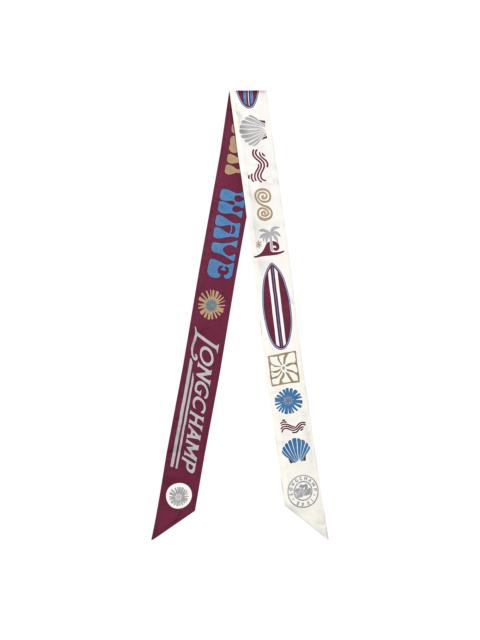 Longchamp Catch The Parisian Wave Headband Burgundy - Silk