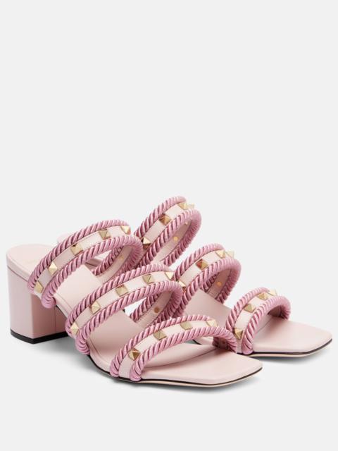 Valentino Rockstud Torchon 60 leather mules