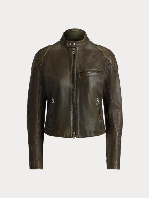 Ralph Lauren Orman Lambskin Moto Jacket
