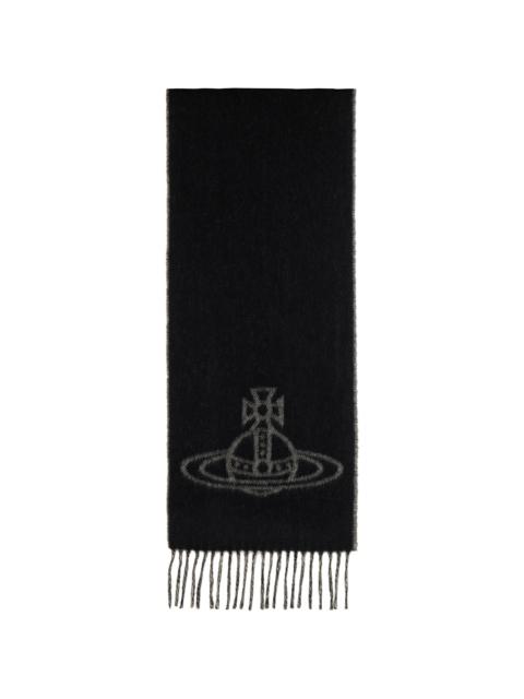 Vivienne Westwood Black Double Face Scarf
