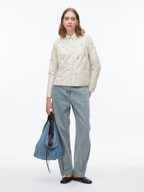 3.1 Phillip Lim Stud Embellished Cropped Shirt