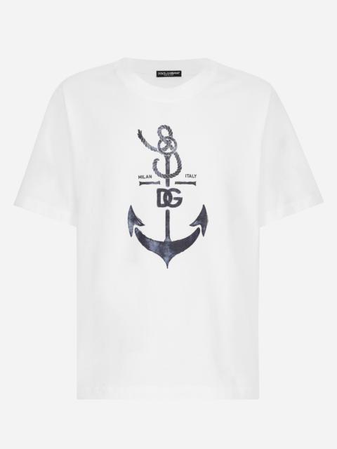 Dolce & Gabbana Short-sleeved Marina-print T-shirt