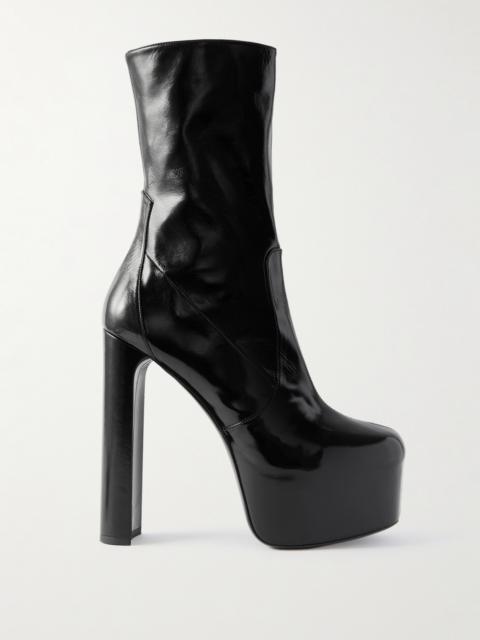 SAINT LAURENT Billy Paneled Leather Boots