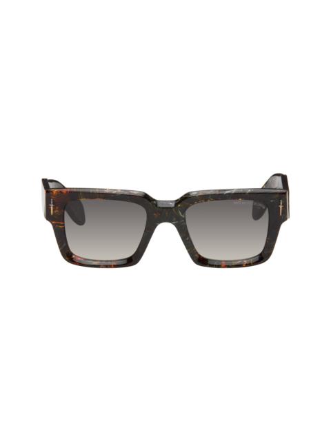 CUTLER AND GROSS Brown & Black The Great Frog Edition Titan Square Sunglasses