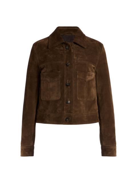 NILI LOTAN Susannah Suede Jacket brown