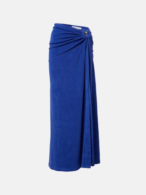 CHRISTOPHER ESBER Cotton-blend terry maxi skirt