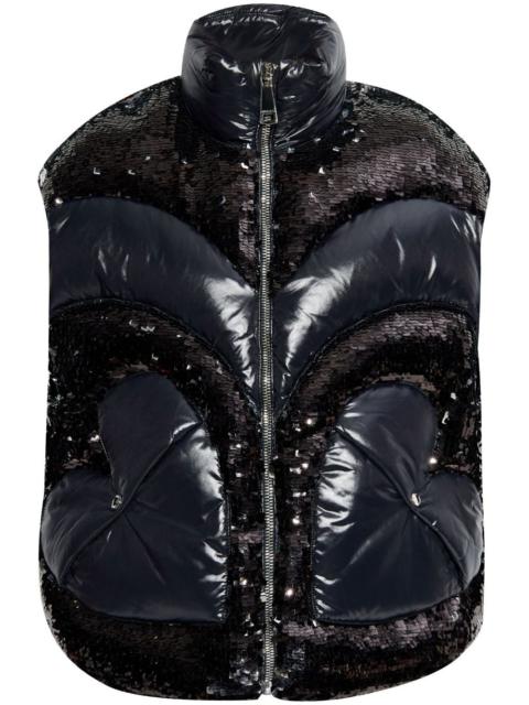 Khrisjoy sequin-embellished puffer gilet
