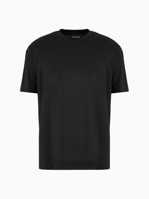 EMPORIO ARMANI ASV Lyocell-blend jersey T-shirt with embossed logo tape