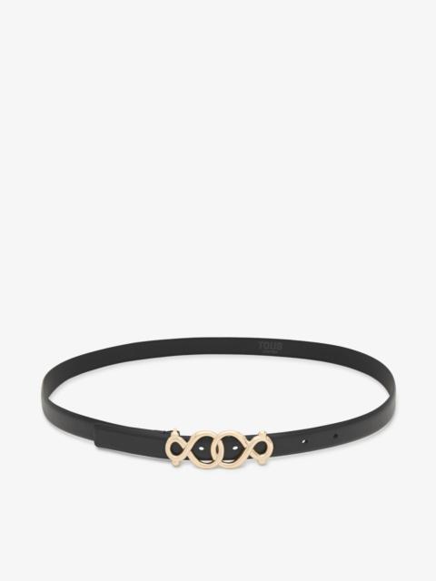 TOUS 100 cm black leather Belt TOUS Infinity