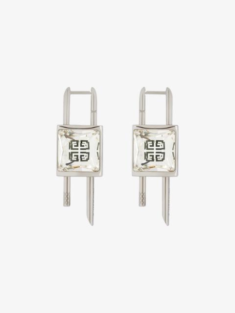 Givenchy MINI LOCK EARRINGS IN METAL WITH CRYSTAL