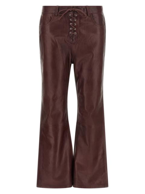 ROTATE Flared Leather-Effect Pants