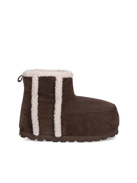 INUIKII Chunky fleece-lining panelled boots