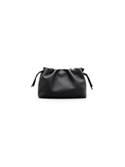 Studio Amelia Alexandra Petite Leather Drawstring Bag black