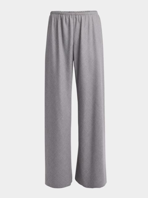 The Row Gala Wool Wide-Leg Pull-On Pants