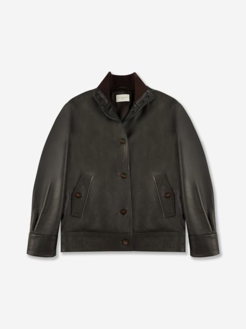 SLOWEAR Lambskin nappa leather regular fit bomber jacket