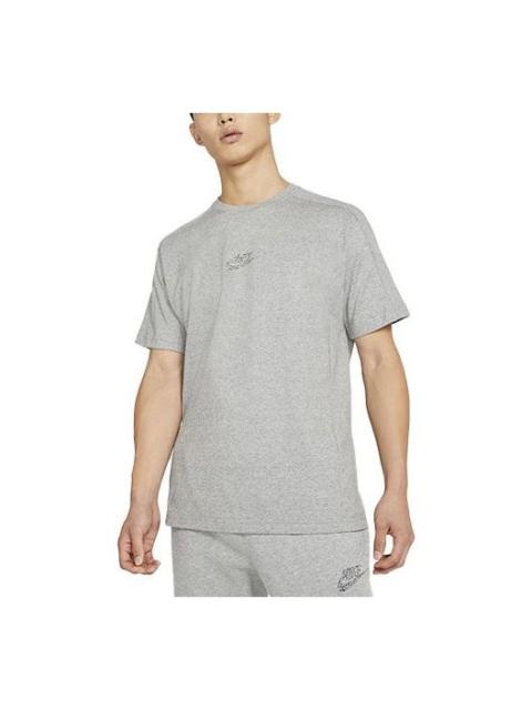 Nike Nike Sportswear Logo Knit Sports Short Sleeve Gray DA0654-010