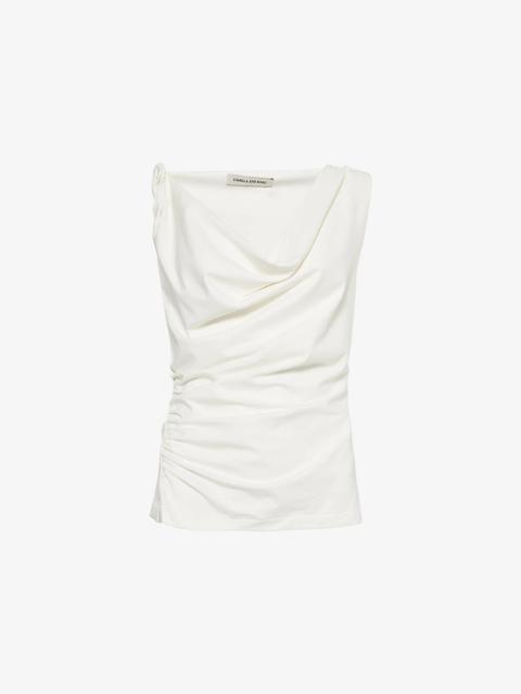 CAMILLA AND MARC Mara asymmetric stretch-cotton top