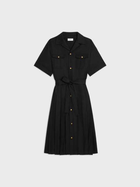 CELINE saharienne dress IN COTTON POPLIN