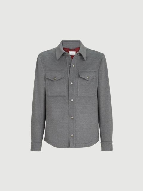Brunello Cucinelli Lightweight virgin wool cloth shirt-style outerwear jacket