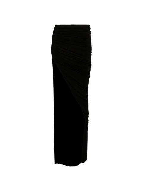 Rick Owens Edfu draped maxi skirt