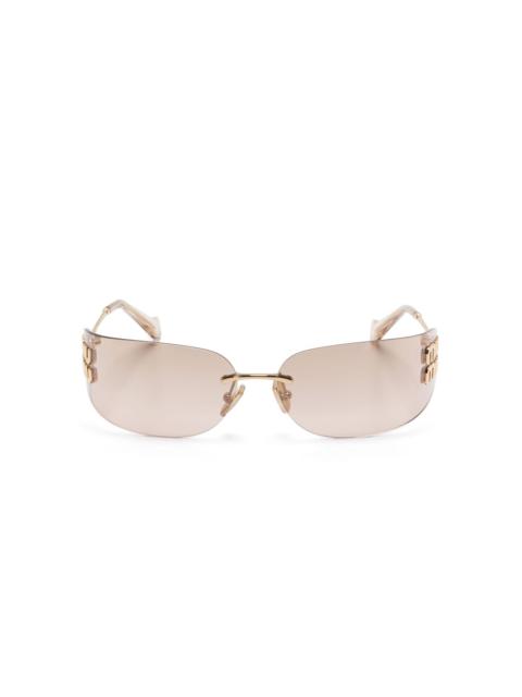 Miu Miu logo-plaque sunglasses