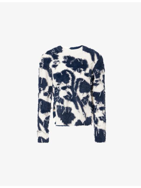 Erdem Floral-Knit Textured Wool Jumper