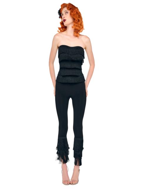 NORMA KAMALI FRINGE SWEETHEART TOP