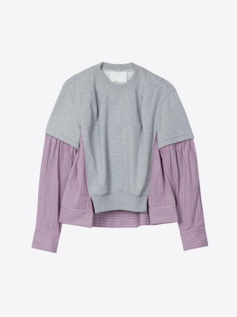 3.1 Phillip Lim Poplin Combo Sweatshirt