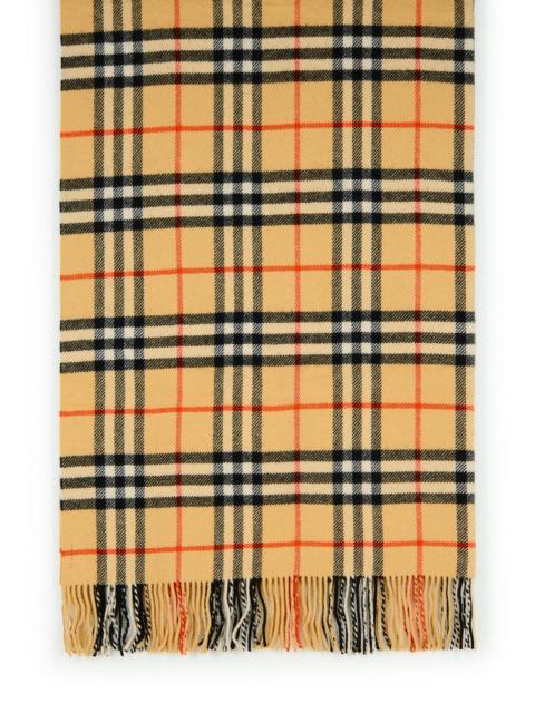 Burberry Burberry 'Check' Beige Cashmere Blend Blanket Men