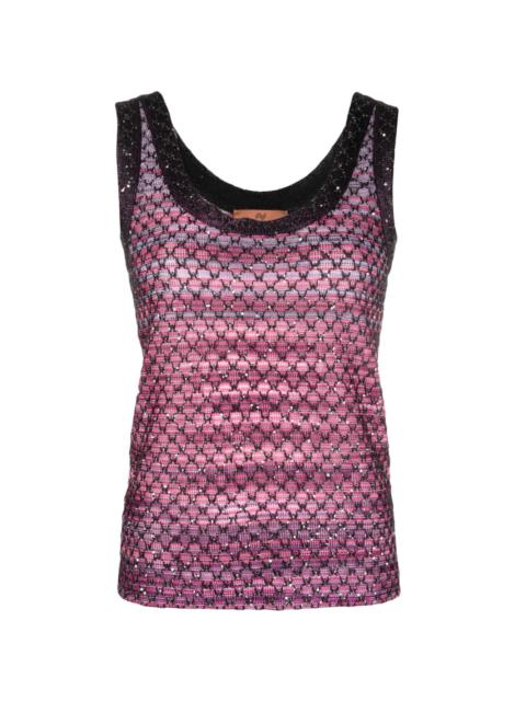 Missoni sequin-embellished knitted top