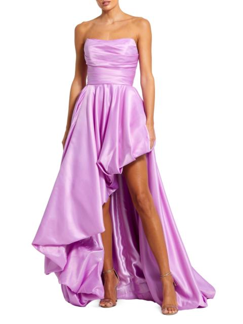 MAC DUGGAL Women's Strapless High-Low Satin Gown - Orchid