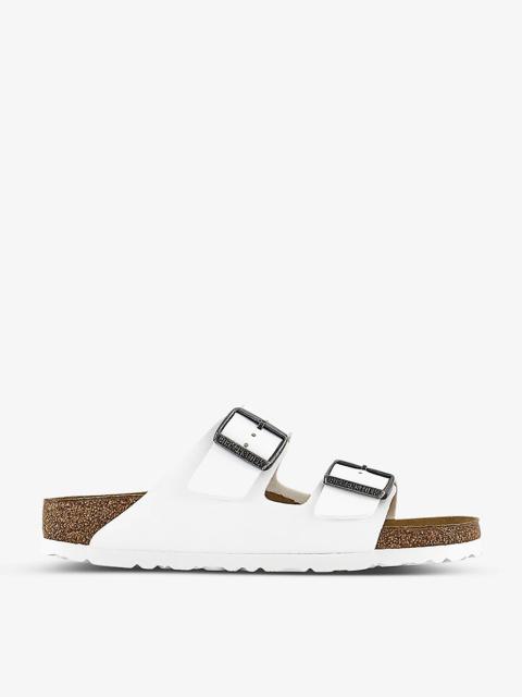 Arizona two-strap patent faux-leather sandals
