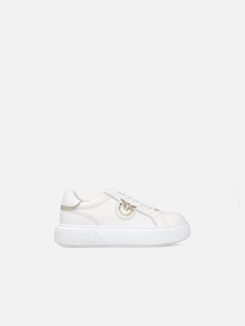PINKO HIGH-SOLED FLATFORM SNEAKERS WITH METAL LOGO