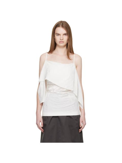 MM6 Maison Margiela Off White Folded Jacquard Camisole