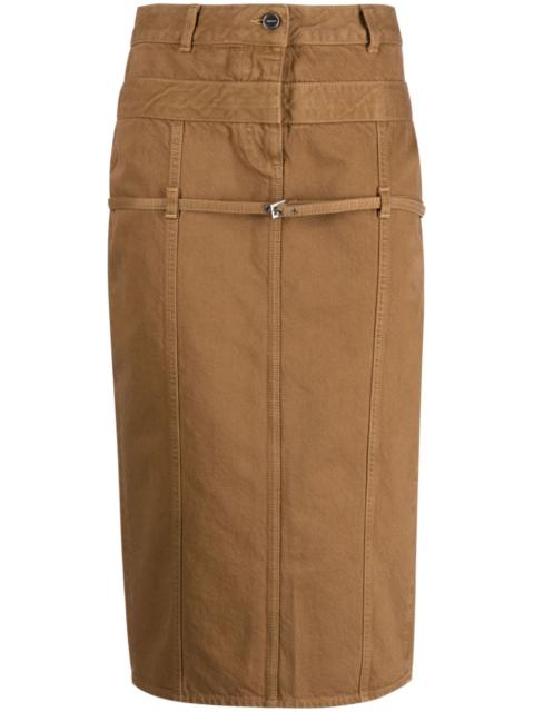 JACQUEMUS La Jupe de Nîmes Criollo denim midi skirt