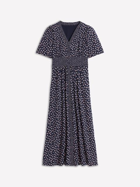 BODEN Natalia Jersey Tea Dress-French Navy, Ballet Slipper