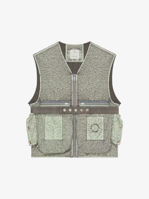 VEST WITH CRACKLED EFFECT