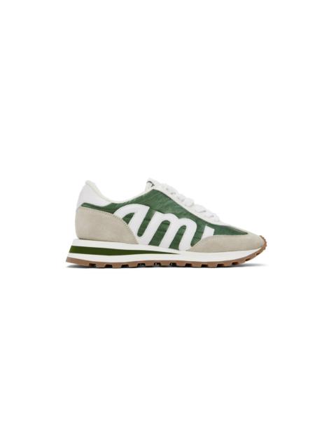 Green & Beige Rush Sneakers