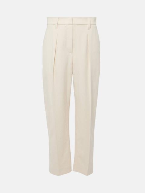 Brunello Cucinelli Gabardine high-rise straight pants
