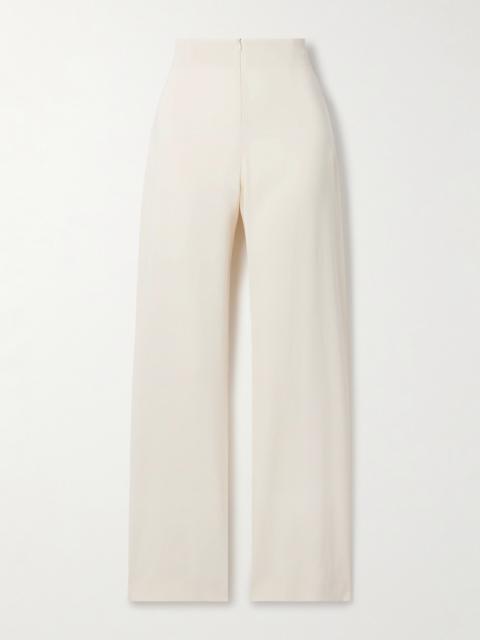 cortana Asa Linen-blend Crepe Straight-leg Pants
